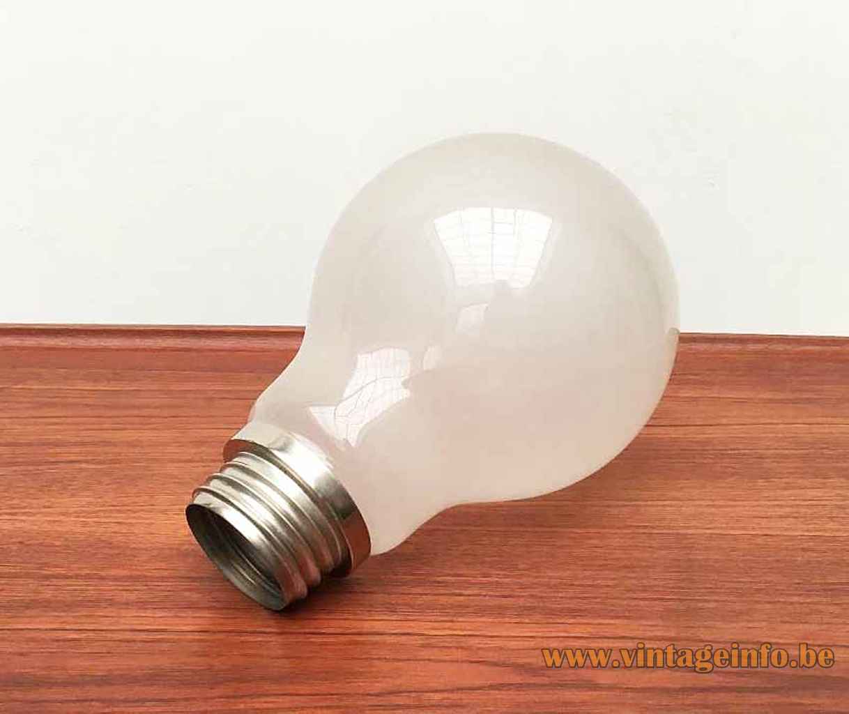 Thomas Alva Edison pendant lamp design: Ingo Maurer bulb lampshade chrome screw thread Germany 1970s 1980s