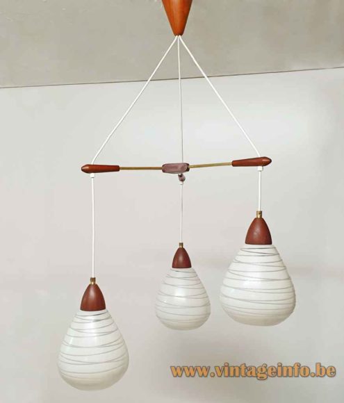 1960s Triple Pendant Chandelier 2