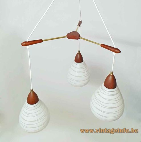 1960s Triple Pendant Chandelier 3
