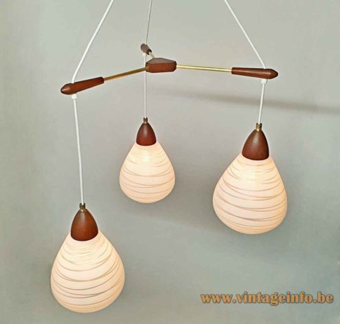 1960s Triple Pendant Chandelier 5