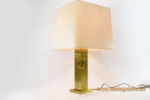 Deknudt Brass Rectangular Table Lamp 1