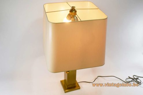 Deknudt Brass Rectangular Table Lamp 2