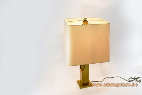 Deknudt Brass Rectangular Table Lamp 3