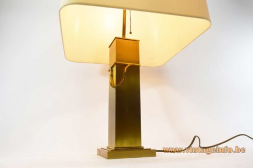 Deknudt Brass Rectangular Table Lamp 4