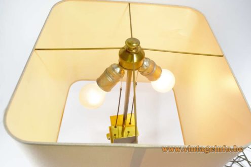 Deknudt Brass Rectangular Table Lamp 5