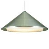Fog & Mørup Classic pendant lamp round conical pyramid aluminium lampshade plastic grid 1960s design: Jo Hammerborg