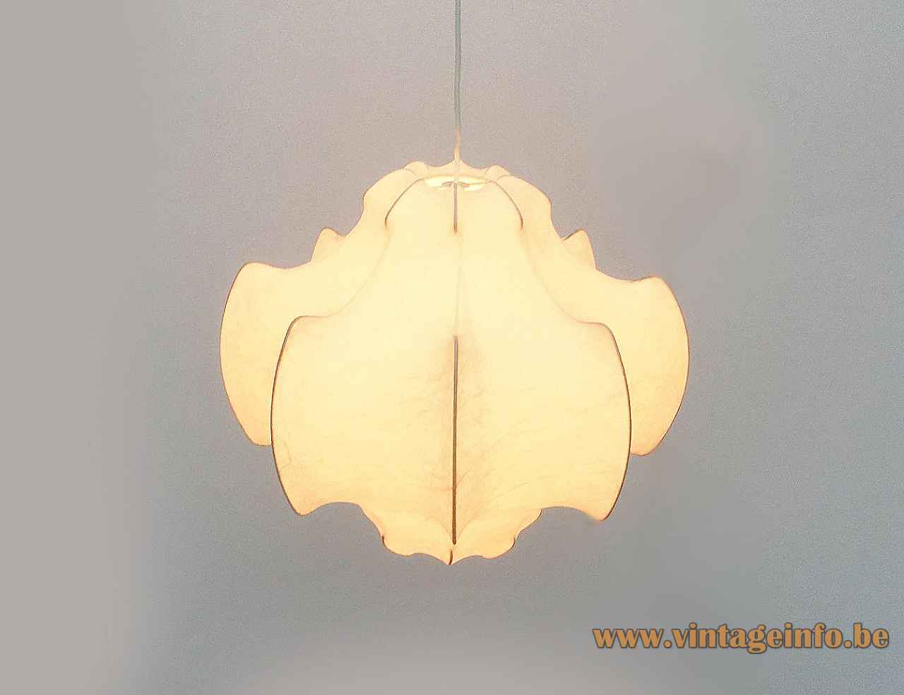 FLOS Viscontea cocoon pendant lamp resin plastic lampshade 1960 design: Achille & Pier Giacomo Castiglioni Italy E27 socket