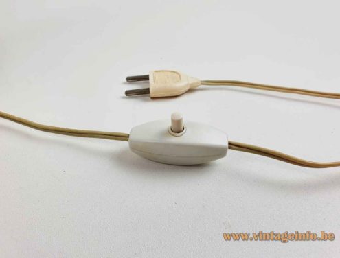 1960s Convex Opal Glass Table Lamp 6