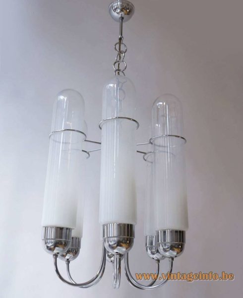 1960s Glass Tubes Chandelier 1