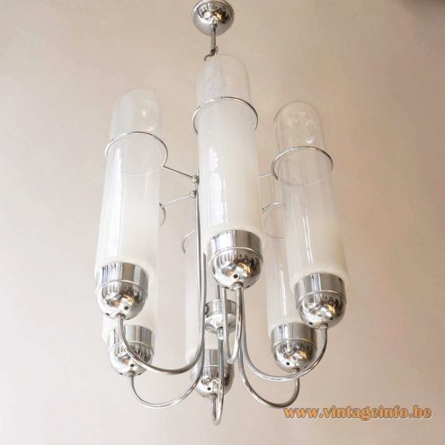 1960s Glass Tubes Chandelier 2