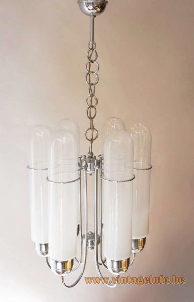 1960s Glass Tubes Chandelier 3