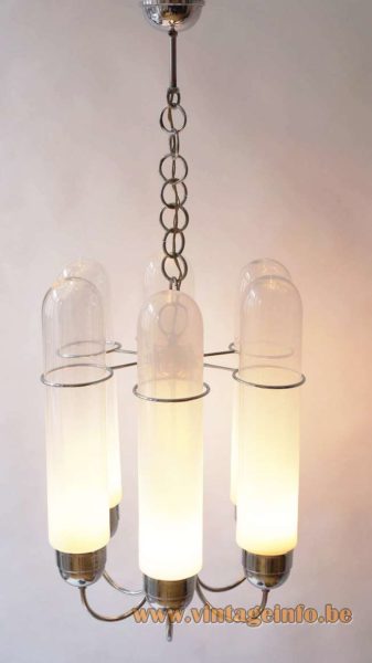 1960s Glass Tubes Chandelier 5