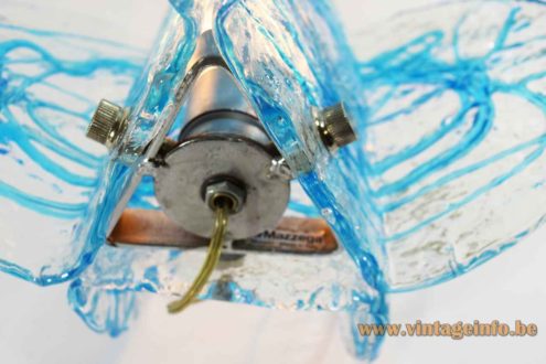 AV Mazzega Blue Glass Table Lamp 6