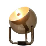 Temde smoked globe floor lamp reversed tripod base acrylic sphere lampshade aluminium reflector 1970s Germany Switzerland