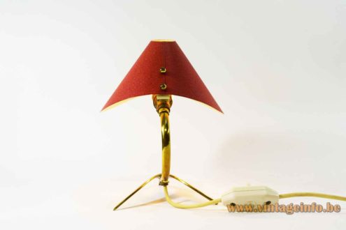 1950s Brass Crow Foot Desk Lamp 4