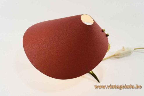 1950s Brass Crow Foot Desk Lamp 5