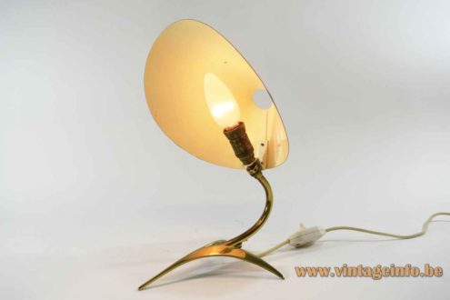 1950s Brass Crow Foot Desk Lamp 6