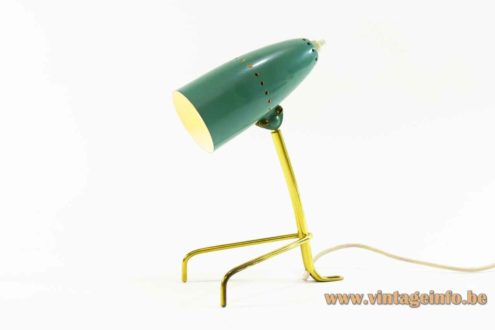 1950s Turquoise Bedside Lamp 1