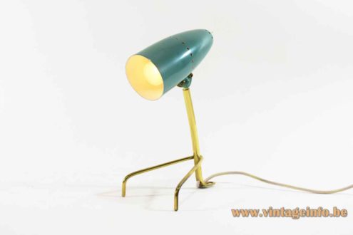 1950s Turquoise Bedside Lamp 2