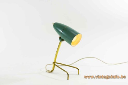 1950s Turquoise Bedside Lamp 5