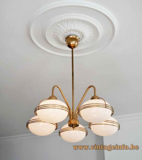 Massive Opal Globes Chandelier 1