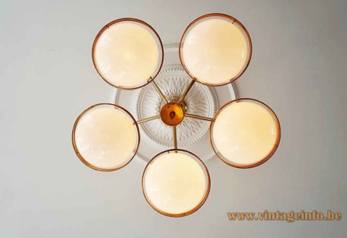 Massive Opal Globes Chandelier 6