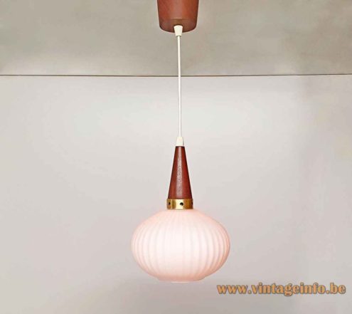 Ribbed Opal Glass Pendant Lamp 1