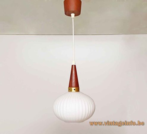 Ribbed Opal Glass Pendant Lamp 2