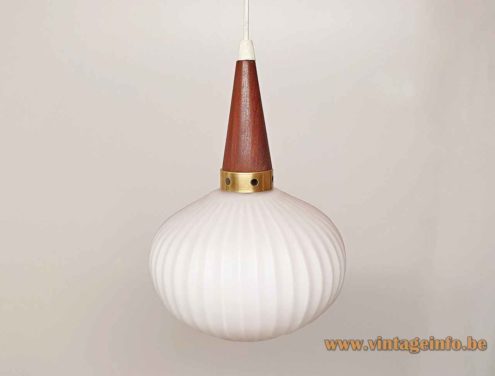 Ribbed Opal Glass Pendant Lamp 4