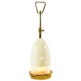 Arredoluce Stellina table lamp round brass base adjustable conical stars lampshade 1950s design: Angelo Lelii Italy