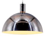 Franco Albini Sirrah pendant lamp chrome mushroom lampshade 1969 design model AM/AS 1960s 1970s Italy