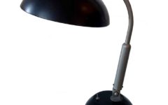 Hala TL 144 desk lamp round black aluminium base adjustable chrome rod mushroom lampshade 1950s 1960s
