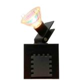 Osram 42311 cube spotlight square black plastic base adjustable halogen dichroic lampshade 1970s Germany