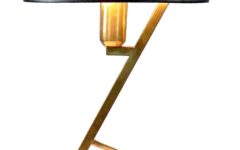 Philips Decora desk lamp Z design: Louis Kalff brass slats rods UFO mushroom lampshade 1950s 1960s