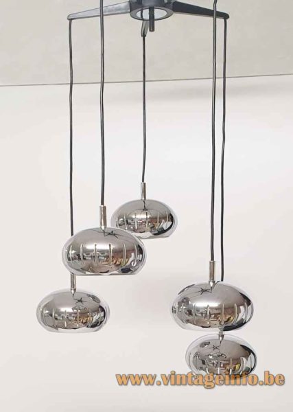 Chrome Oval Globes Pendant Chandelier 2