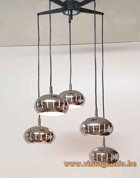 Chrome Oval Globes Pendant Chandelier 3