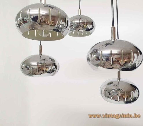Chrome Oval Globes Pendant Chandelier 5