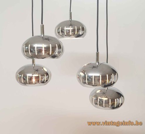 Chrome Oval Globes Pendant Chandelier 6