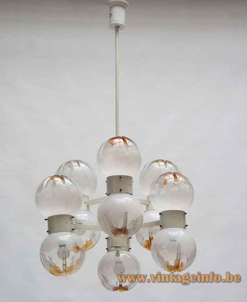 AV Mazzega 12 Globes Chandelier 2