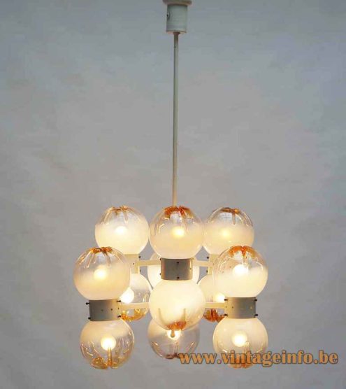 AV Mazzega 12 Globes Chandelier 3