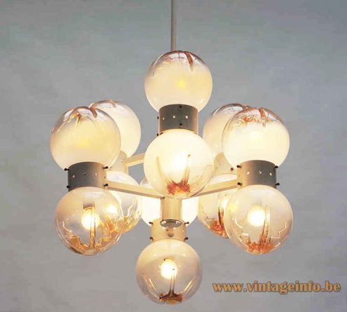 AV Mazzega 12 Globes Chandelier 4