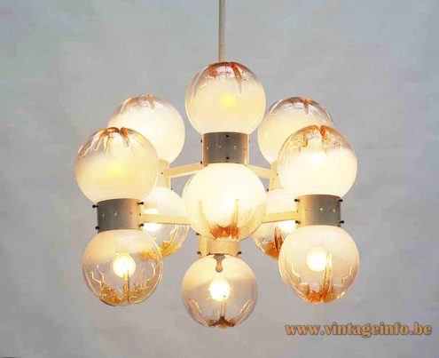 AV Mazzega 12 Globes Chandelier 5