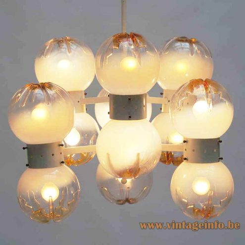 AV Mazzega 12 Globes Chandelier 6