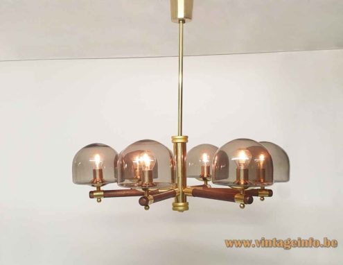 Berlin Leuchten Smoked Glass Chandelier 2