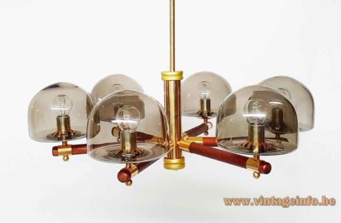 Berlin Leuchten Smoked Glass Chandelier 3