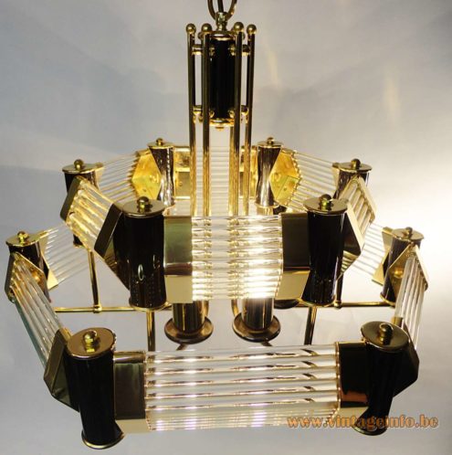 Crystal Glass Rods Chandelier 1