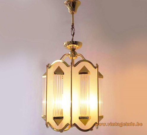 Crystal Glass Rods Lantern Pendant Lamp 1