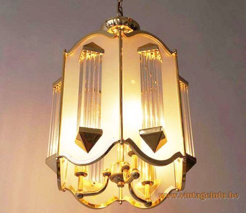 Crystal Glass Rods Lantern Pendant Lamp 2