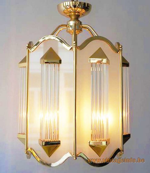 Crystal Glass Rods Lantern Pendant Lamp 3