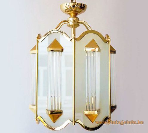 Crystal Glass Rods Lantern Pendant Lamp 5